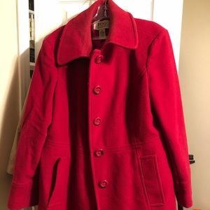 London Fog Red Peacoat